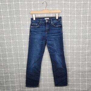 Zara Cropped Skinny Straight Jeans